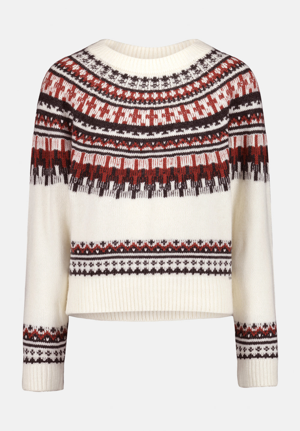 Glenda Women's Fair Isle Knit Crewneck Sweater, IVORY – Buffalo Jeans