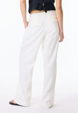 Adelina Women's Linen Blend Wide-Leg Pants, Off-White - WB0027P
