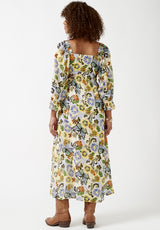 Buffalo David Bitton Kerry Butterfly Print Cut-Out Maxi Dress - WD0008S Color BUTTERFLY PRINT