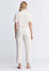 Buffalo David Bitton Stacia Women’s Short Sleeve Jumpsuit In Off-White - WD0025P Color WHITECAP GRAY