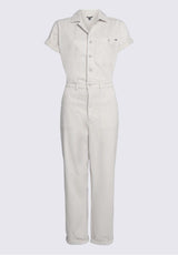 Stacia Women’s Short Sleeve Jumpsuit in Off-White - WD0025P