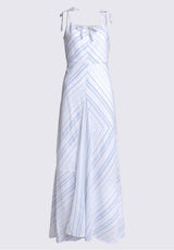 Floriane Women’s Striped Maxi Dress in White - WD0045P
