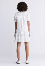 Buffalo David Bitton Zinnia Women's Ruffled Dress in White - WD0049P Color MARSHMALLOW