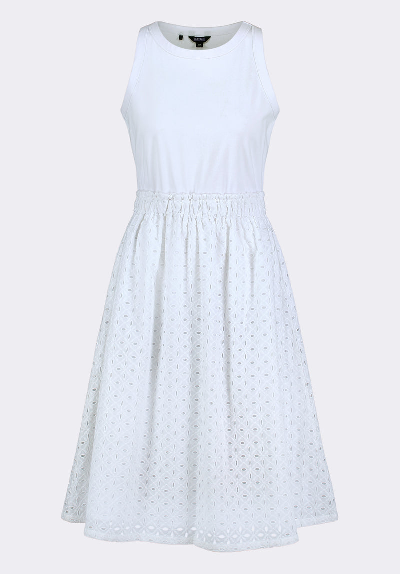 Buffalo Jeans Women's Drea Sleeveless Eyelet Tank Dress, White Buffalo Jeans Women's Drea Sleeveless Eyelet Tank Dress, White