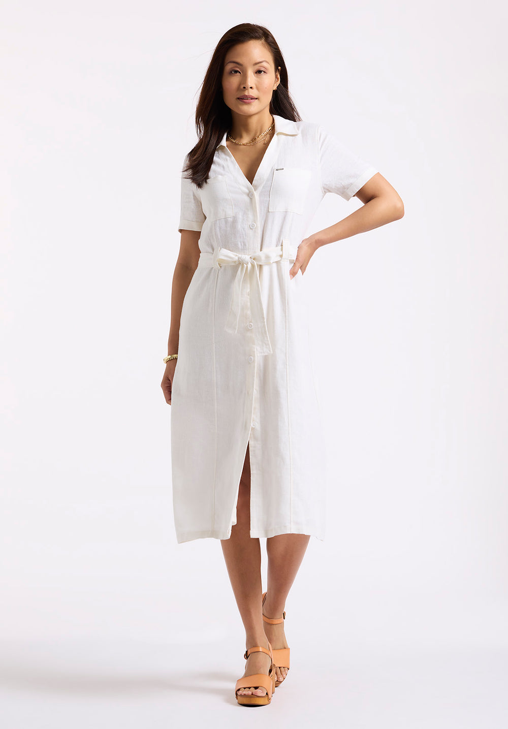 belted fall dress Buffalo Jeans Women's Carlene Short Sleeve Button Front Midi Dress, Blanc Size:Intelligent RANCHER-DARKBROWN The slim Bridesmaid Crochet Maxi Dress