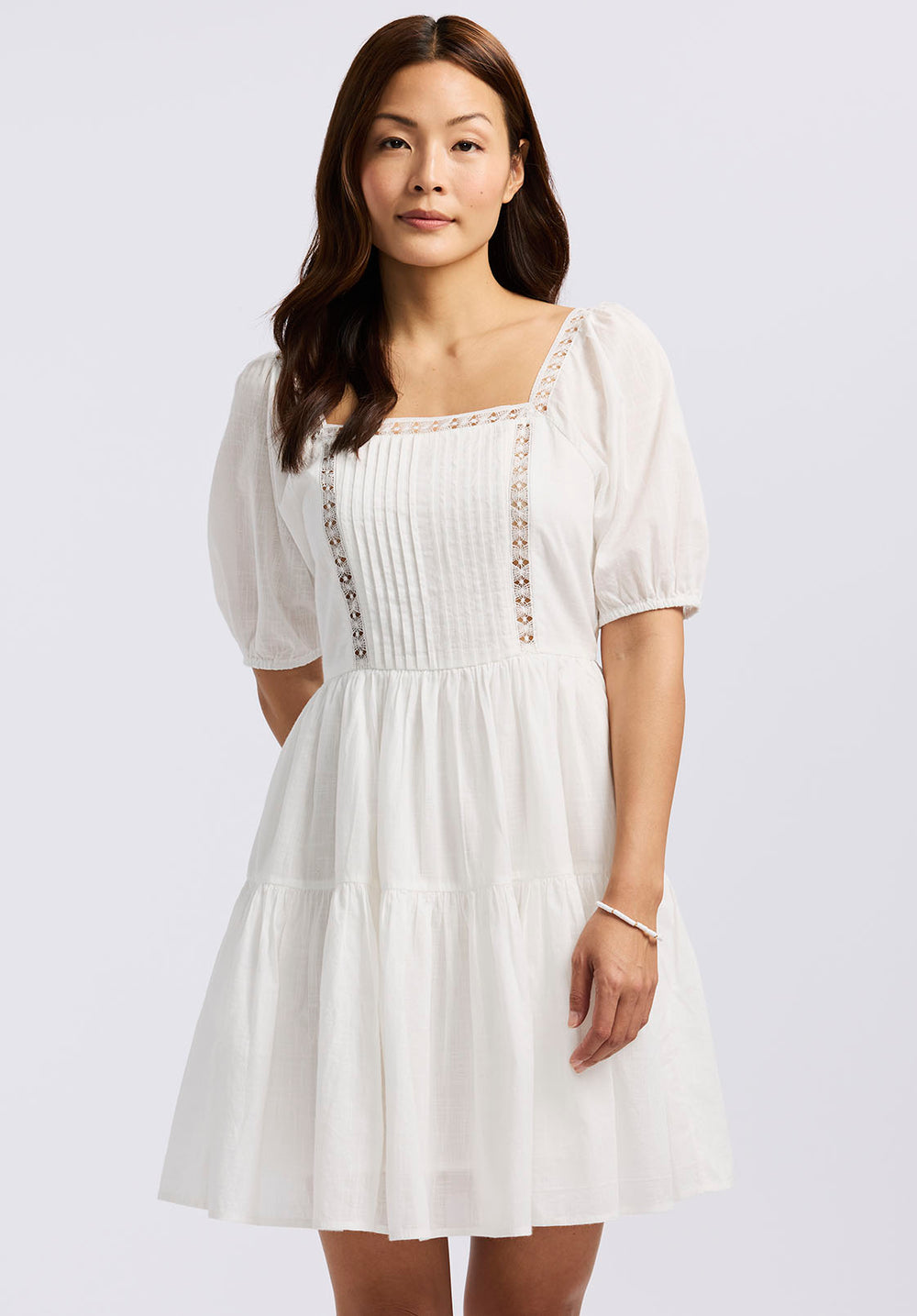 ワンピース andmary Laura tiered dress white ワンピース andmary