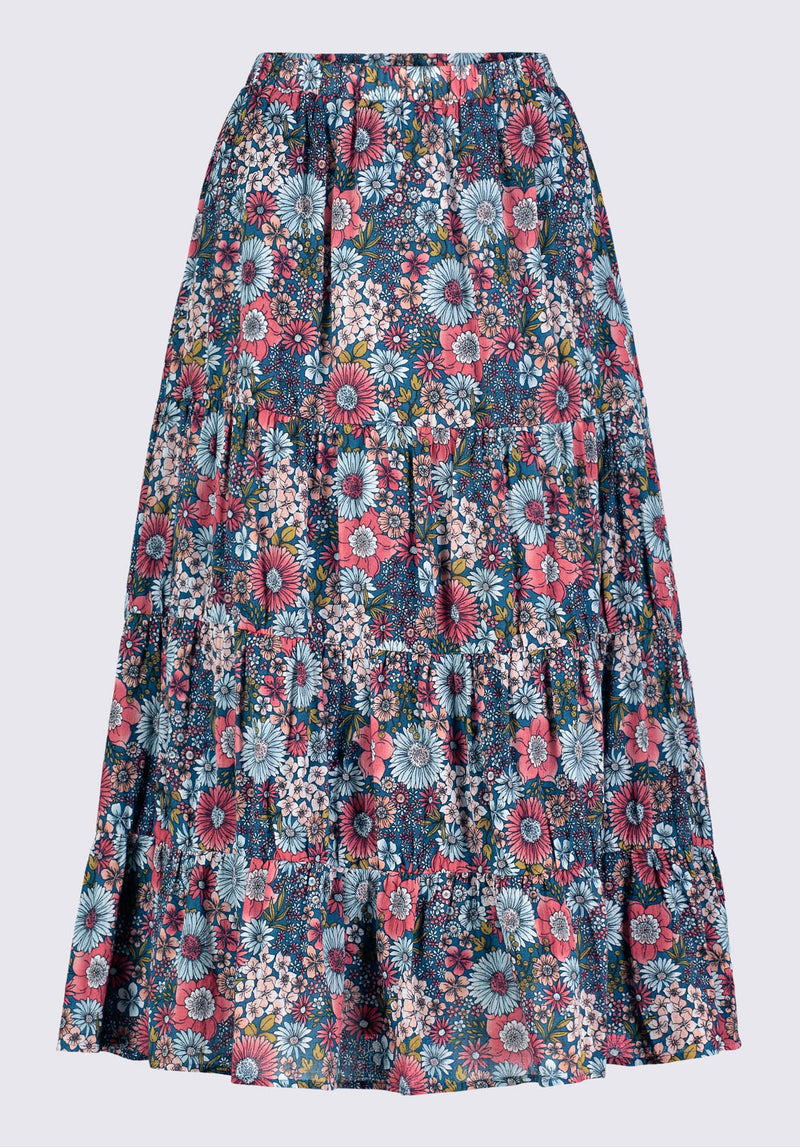 Aletta Women’s Long Skirt in Printed Floral - WS0006P