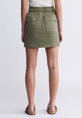 Buffalo David Bitton Baylin Women’s Mini Utility Skirt in Burnt Olive - WS0007P Color BURNT OLIVE