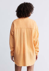 Buffalo David Bitton Taylee Women’s Oversized Blouse in Tangerine - WT0089P Color TANGERINE
