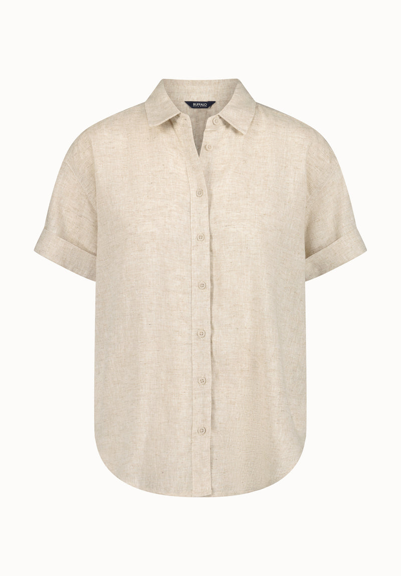 Solana Women's Relaxed Linen Blend Shirt, Natural – Buffalo Jeans