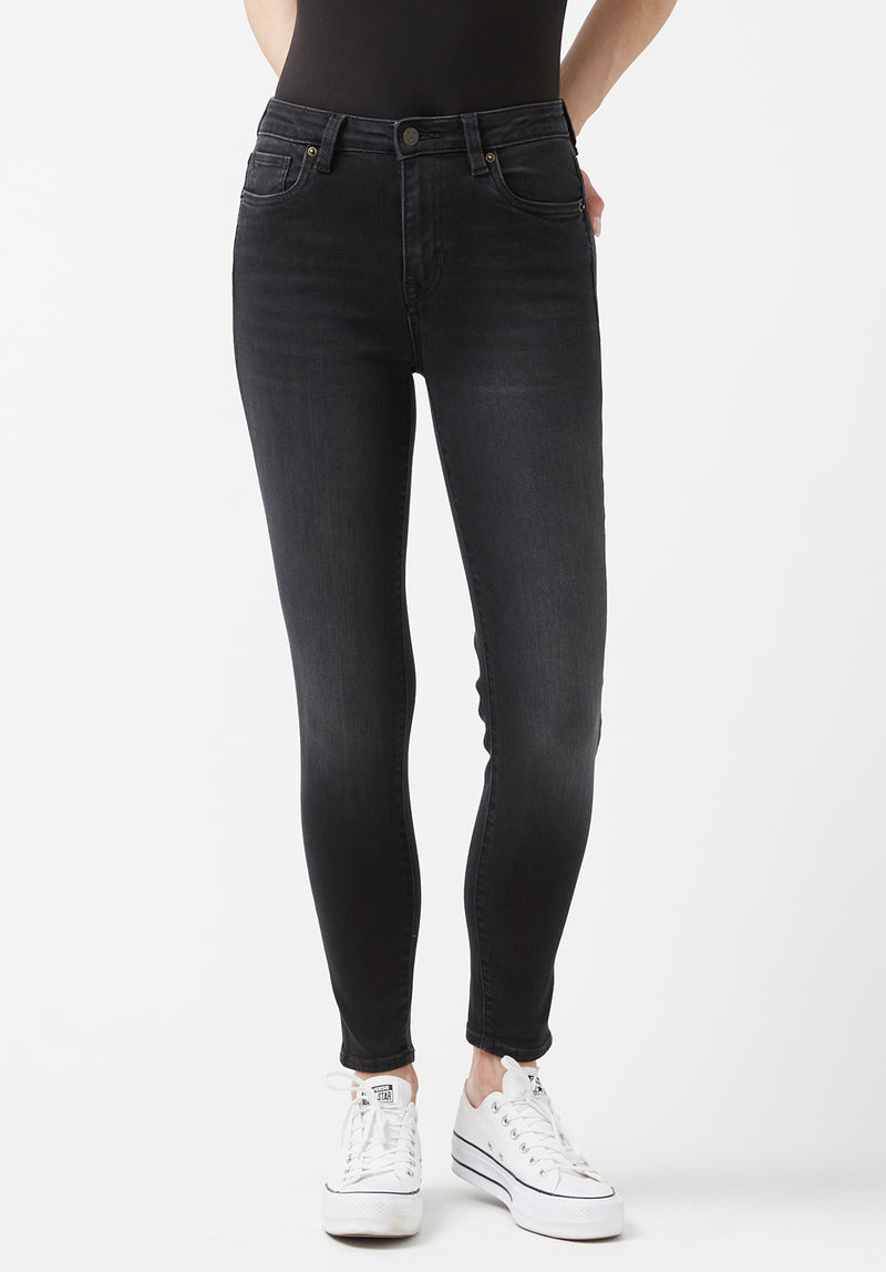 High Rise Skinny Skylar Black Wash Jeans - BL15664