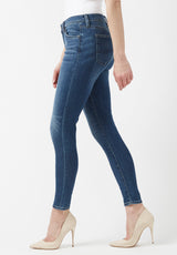 Mid Rise Skinny Alexa Mid Blue Jeans - BL15669