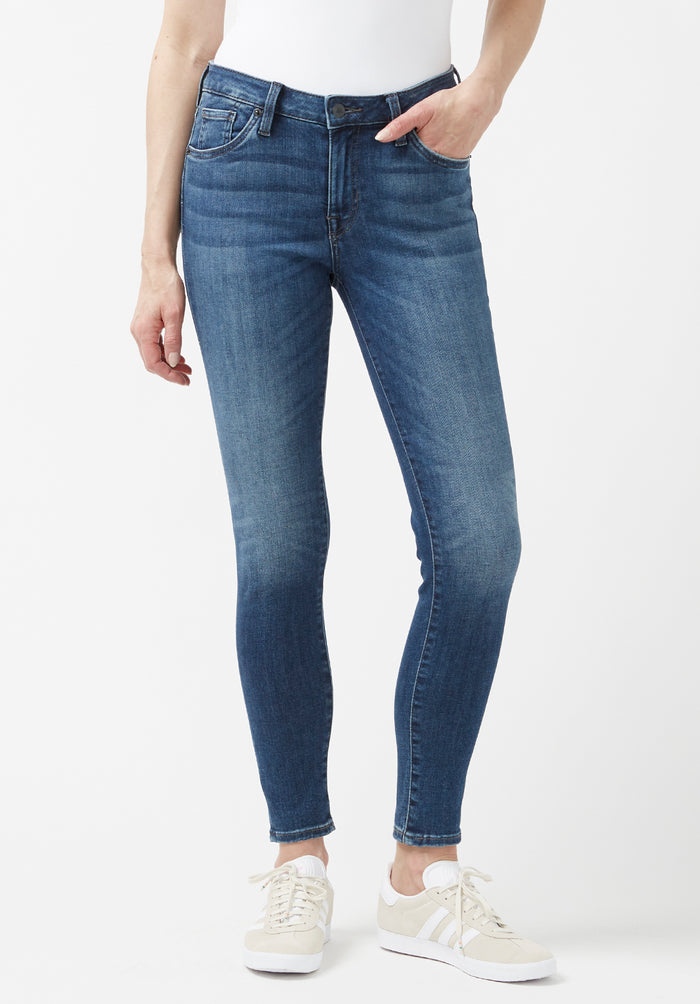 Buffalo Jeans Women's Mid Rise Skinny Alexa Jeans In Mid Blue 