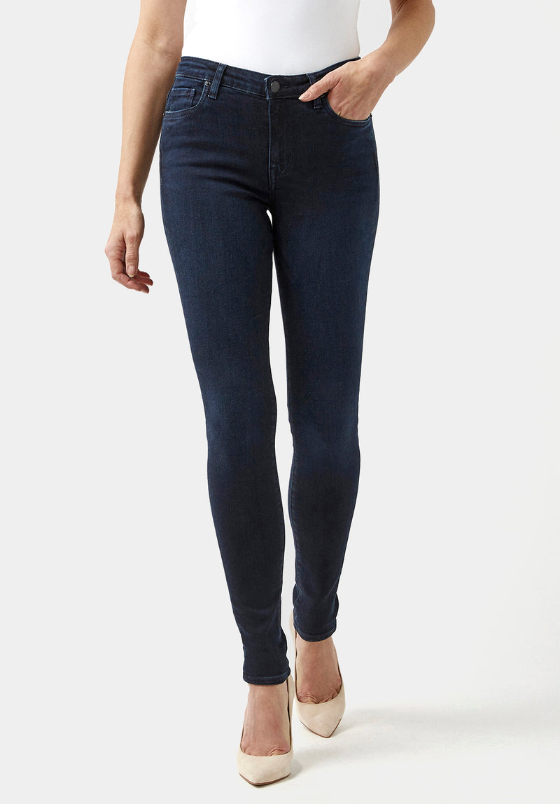 Mid Rise Skinny Alexa Rinsed Indigo Jeans - BL15670