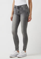 Mid Rise Skinny Alexa Carbon Wash Jeans - BL15671