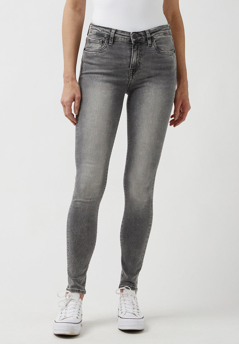 Mid Rise Skinny Alexa Women's Jeans in Light Carbon Grey - BL15671