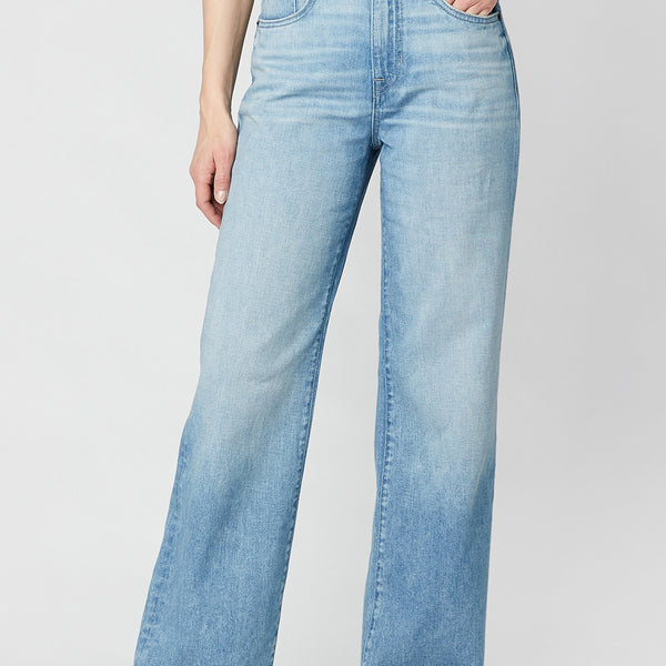 High Rise Wide Leg Addie Women's Jeans in Blue – Buffalo Jeans