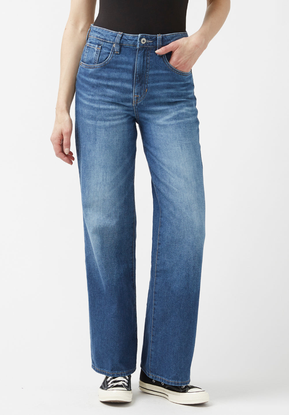 High Rise Wide Leg Addie Women's Jeans, Indigo BL15817 – Buffalo