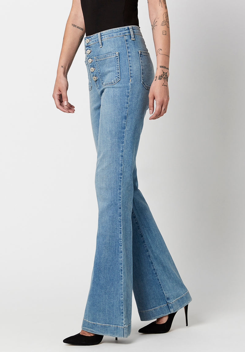 High Rise Flare Joplin Women's Jeans in Sanded Wash – Buffalo Jeans - US