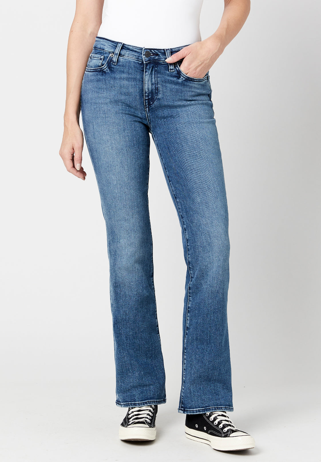 Mid Rise BOOTCUT QUEEN Stonewashed Jeans – Buffalo Jeans - US