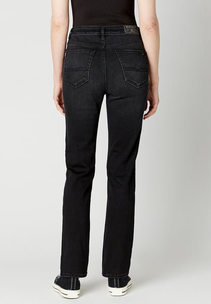 Buffalo David Bitton High Rise STRAIGHT JAYDEN Faded Black Jeans - BL15834 Color CARBON