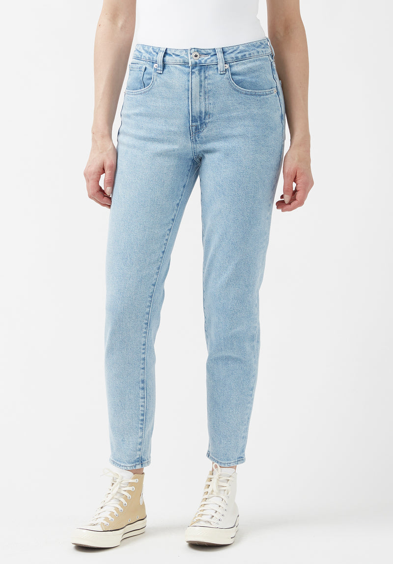 Margot Mom Jeans in Creased and Veined Wash - BL15847