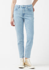 Margot Mom Jeans in Creased and Veined Wash - BL15847