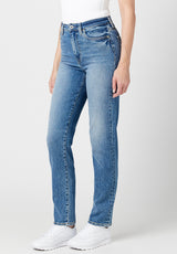 Buffalo David Bitton High Rise Straight JAYDEN Jeans - BL15856 Color INDIGO