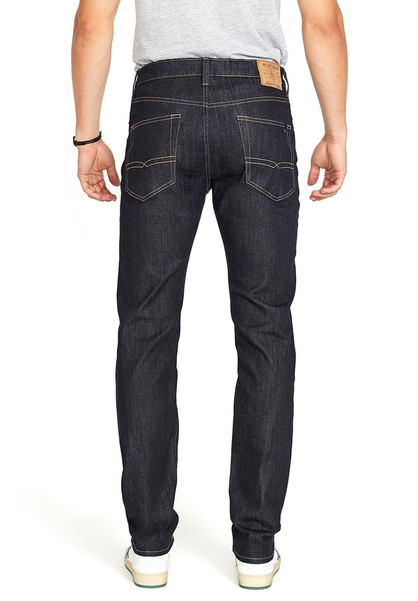 Buffalo David Bitton Relaxed Tapered Ben Rinsed Blue Jeans - BM22638 Color INDIGO