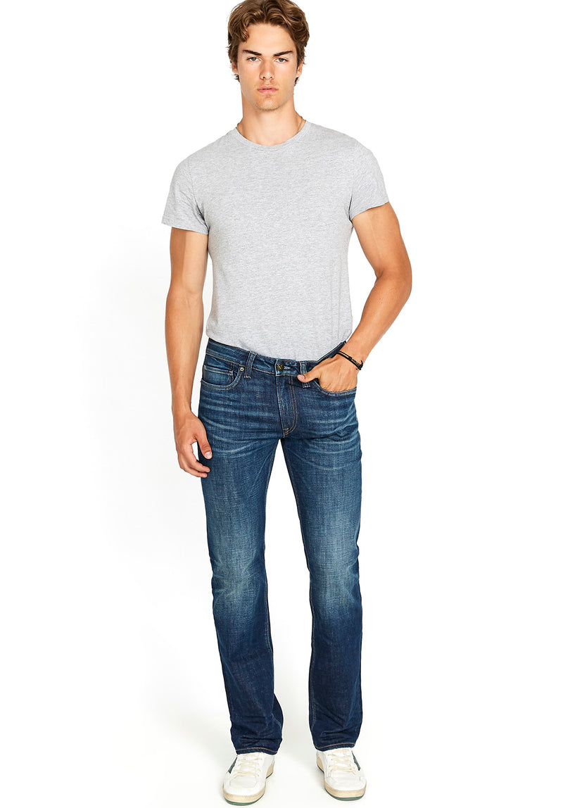 Relaxed Straight Driven Men's Jeans in Dark Blue Sanded – Buffalo Jeans ...