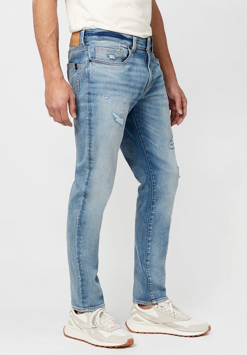 AllSaints Dean Slim Fit Cropped Denim Jeans in Blue for Men | Lyst UK
