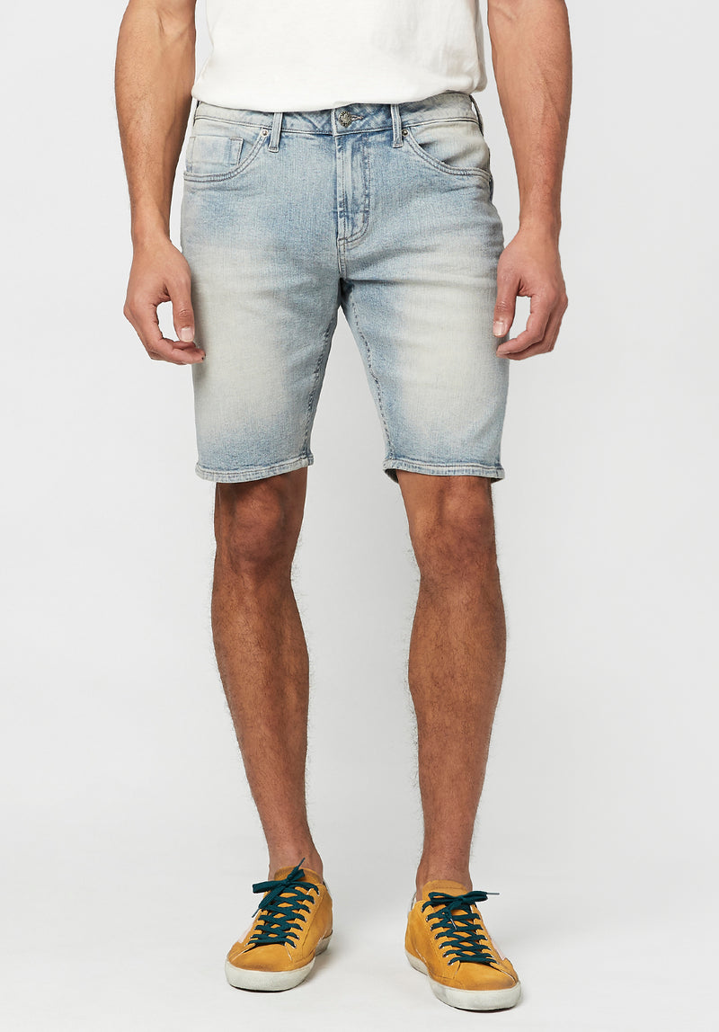 Buffalo David Bitton Contrasted & Crinkled SLIM PARKER Shorts - BM22776 Color INDIGO