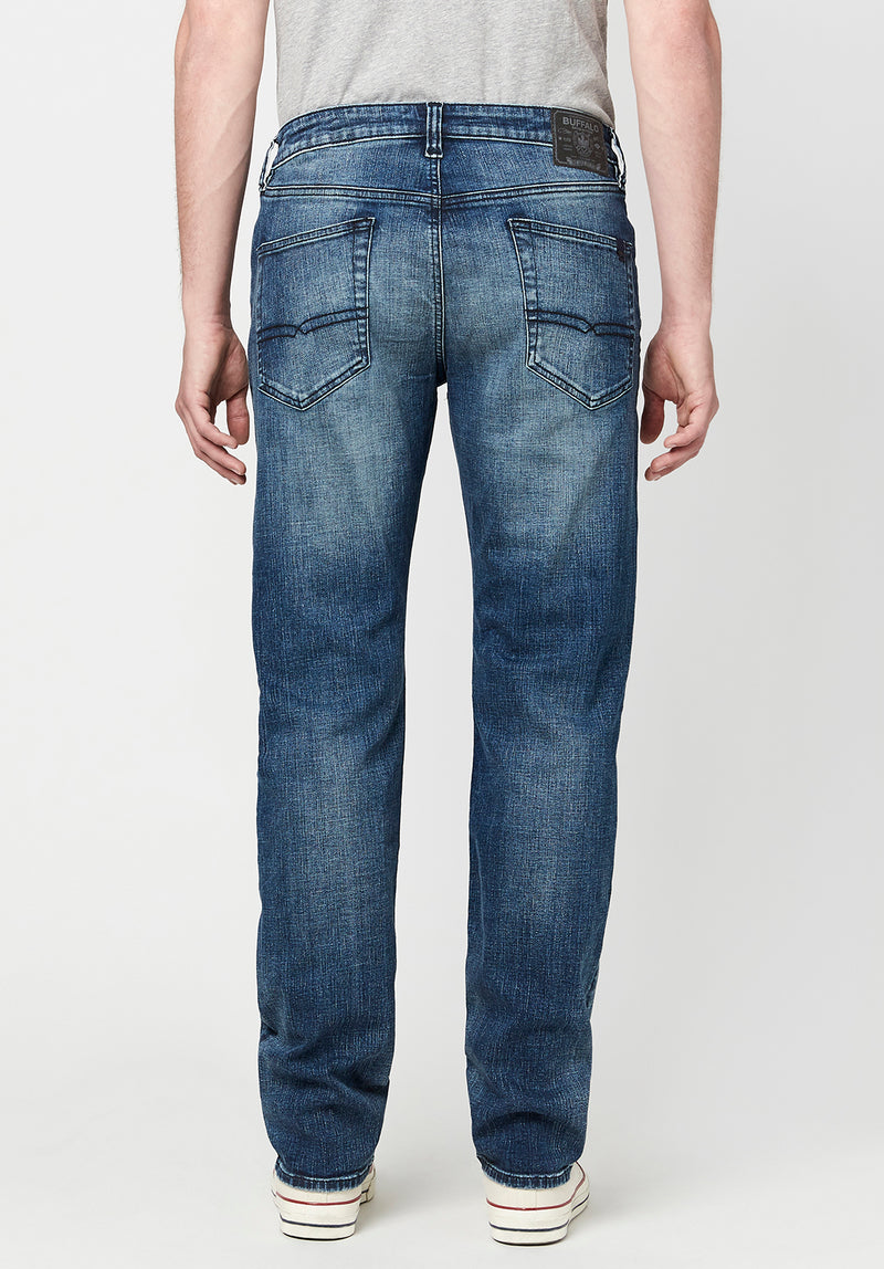 Buffalo David Bitton RELAXED TAPERED BEN Veined Jeans - BM22807 Color INDIGO