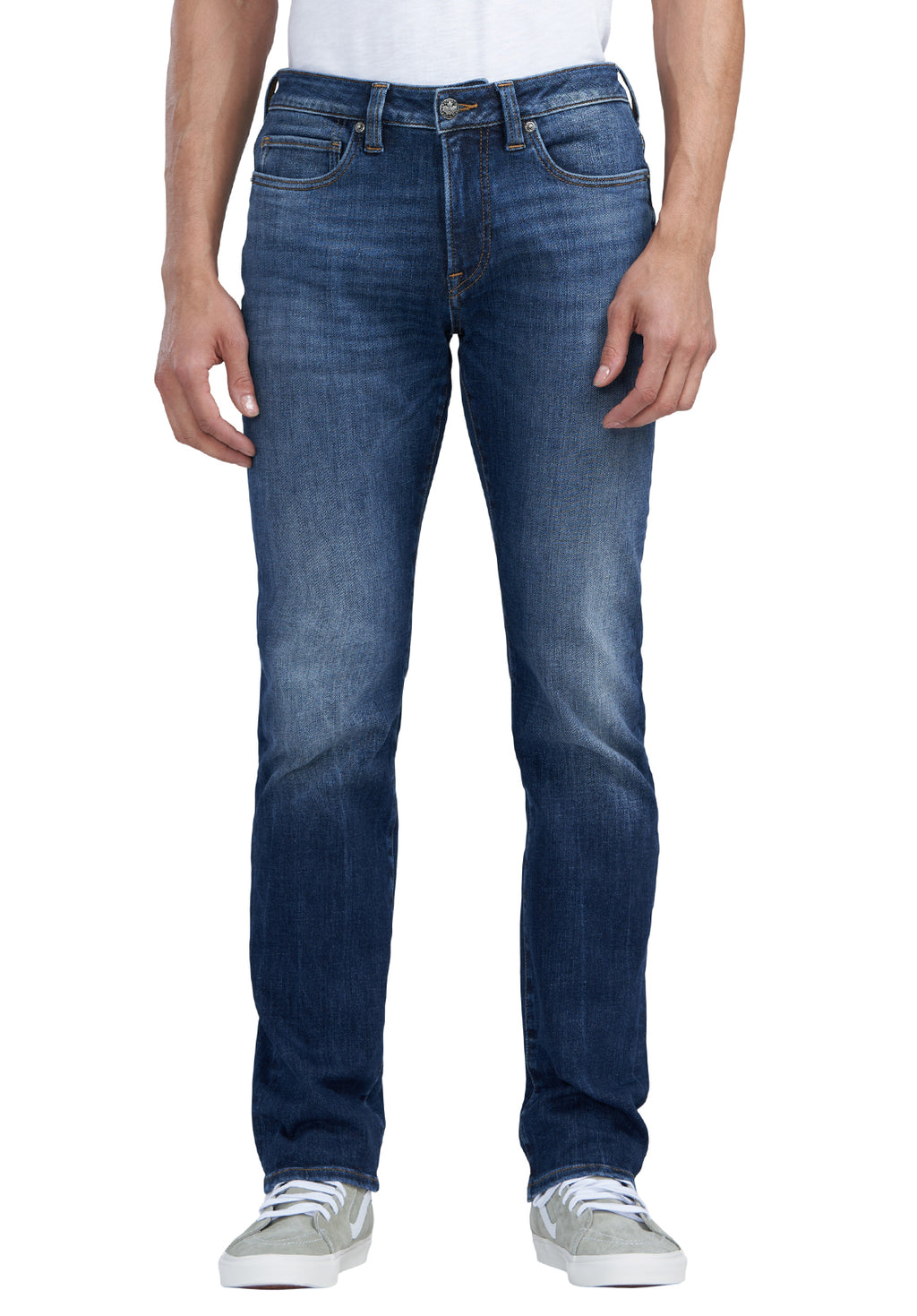 Straight Six Men's Jeans in Veined and Crinkled Indigo – Buffalo Jeans - US