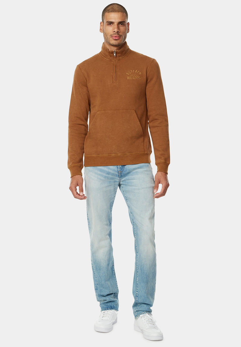 Buffalo David Bitton Fleecy Fimop Zippered Sweater - BM23710 Color MONK