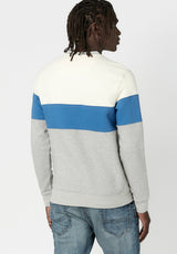 Buffalo David Bitton Colorblocked Varsity Fablok Sweatshirt - BM23791 Color HEATHER GREY