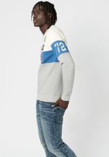 Buffalo David Bitton Colorblocked Varsity Fablok Sweatshirt - BM23791 Color HEATHER GREY