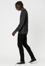Buffalo David Bitton Textured Knit Washy Sweater - BM23793 Color BLACK
