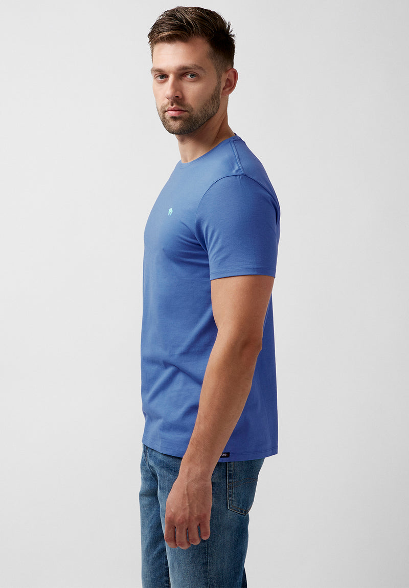 Buffalo David Bitton Supima Cotton Tipima Blue T-Shirt - BM23834 Color STAR