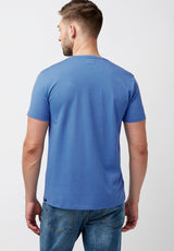 Buffalo David Bitton Supima Cotton Tipima Blue T-Shirt - BM23834 Color STAR