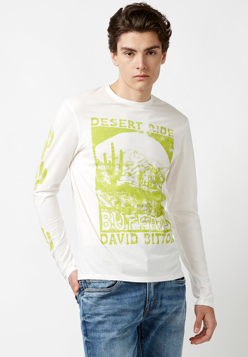 Buffalo David Bitton Tifool Desert Print T-Shirt - BM23861 Color MILK