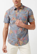 Buffalo David Bitton Sunil Chambray Buttoned Shirt - BM23893 Color MIRAGE