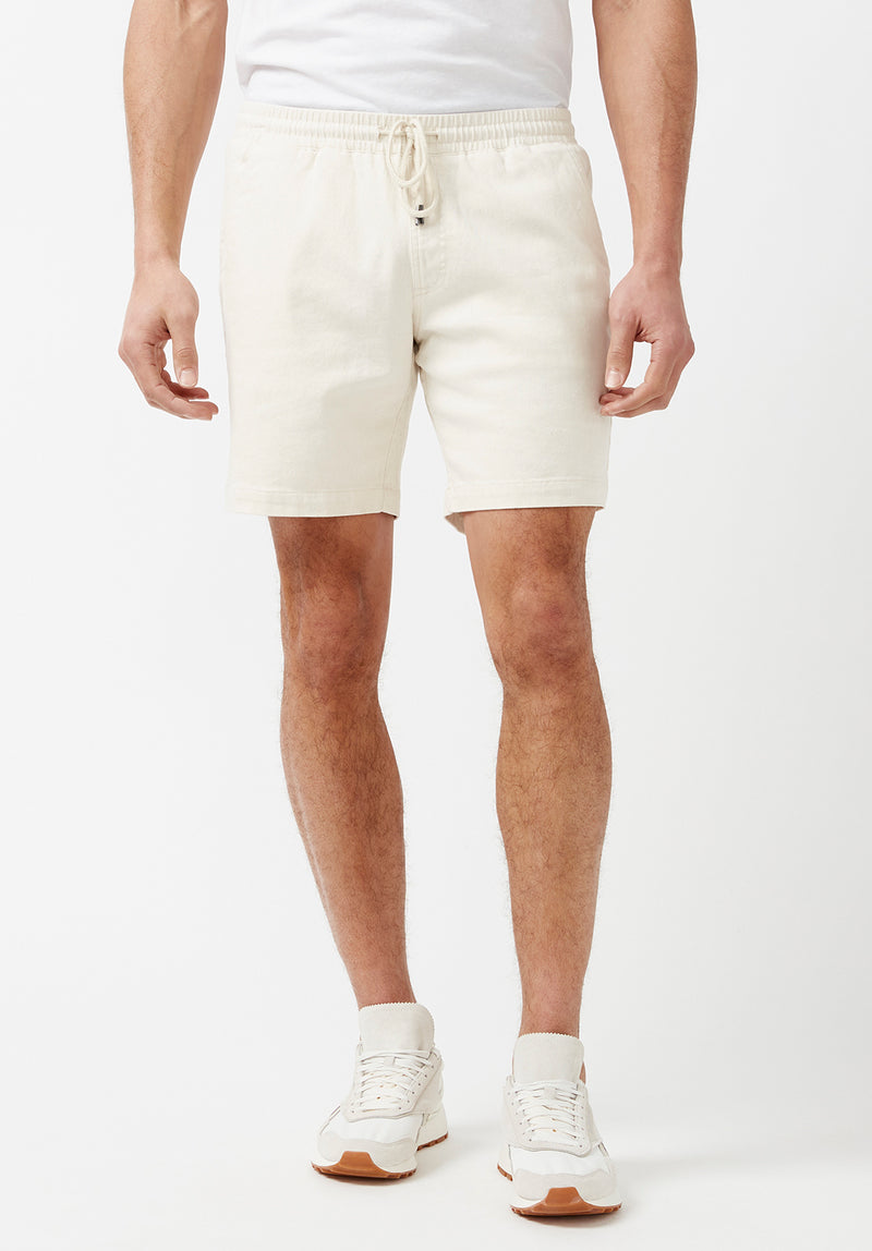 Buffalo David Bitton Higgers Cotton Twill Blend White Shorts - BM23934 Color MILK