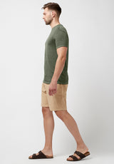Buffalo David Bitton Kathin Faded Army Green T-Shirt - BM23968 Color ARMY GREEN