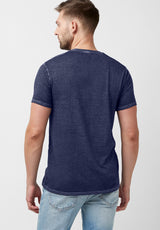 Buffalo David Bitton Kathin Faded Navy T-Shirt - BM23968 Color WHALE