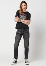 Buffalo David Bitton Darcy Rocker Boyfriend T-Shirt - KT0598H Color LT PINK