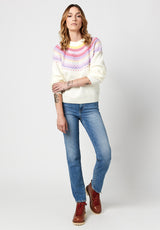 Buffalo David Bitton Karina Pastel Sweater - SW0555H Color EGRET